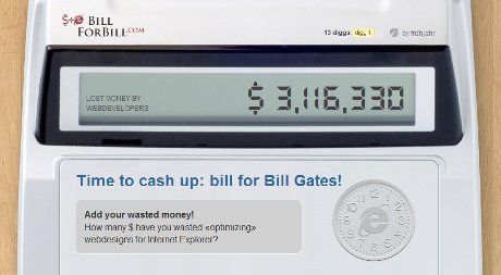 Time to cash up: bill for Bill Gates!