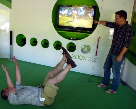 Kinect mit vollem Körpereinsatz