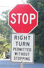 Right turn permitted without stopping