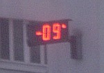 Thermometer -9 Grad Celsius