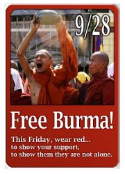 Free Burma - Wear red!