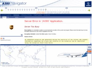 Airbus 380 Application Error
